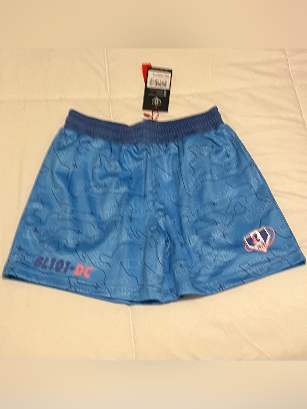Kids' Light Blue Athletic Shorts with Elastic Waist